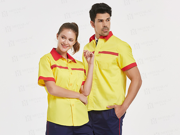 夏季短袖加油站工作服批发