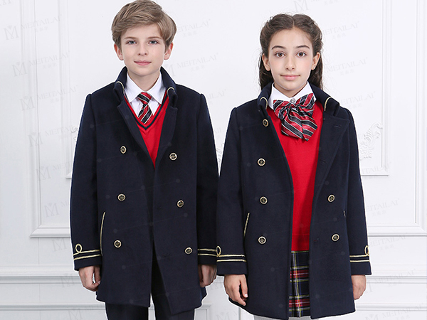 中学生冬季英伦校服外套套装
